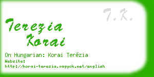 terezia korai business card